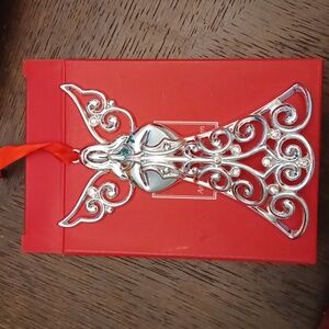 Lenox Silverplate Angel Christmas Ornament